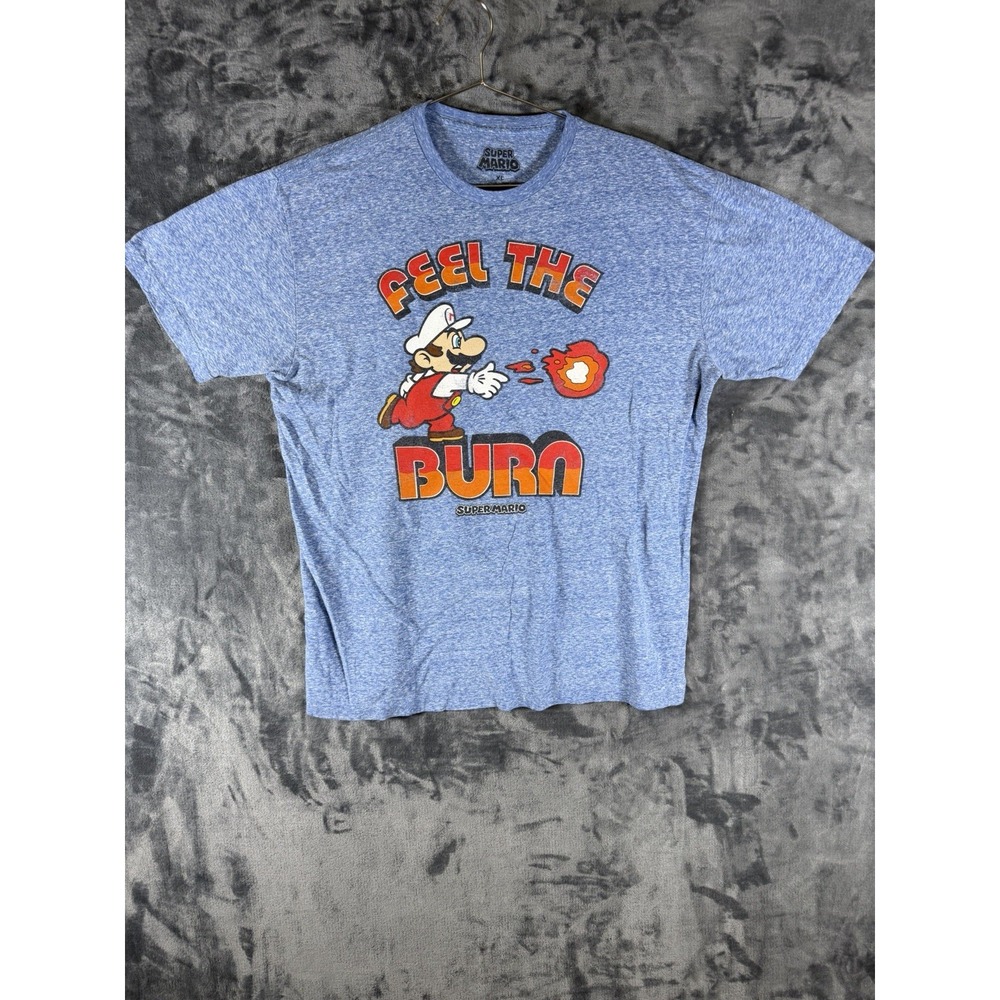 SUPER MARIO Fire Mario FEEL THE BURN T-Shirt Men's 2XL Nintendo